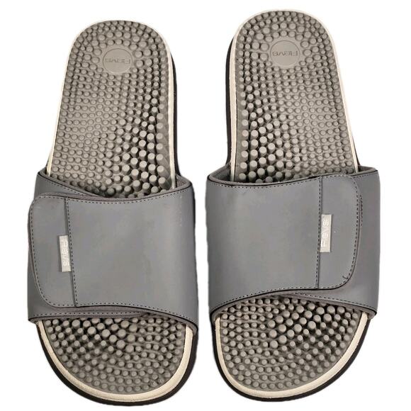 REVS Ness Adjustable Strap Reflexology Gray Massage Accupressure Sandals Mens 9 main image 4